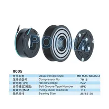 Грузовик Автомобильная муфта включения кондиционера для грузовика man сжатия сцепления scenia сцепления, SD 7H15 сцепления