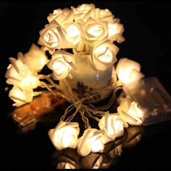 

1.2-10M 10-80LED SolarLights Rose Flower Fairy String Lights Lamp for Indoor/Outdoor Decoration Christmas Wedding Hot sale