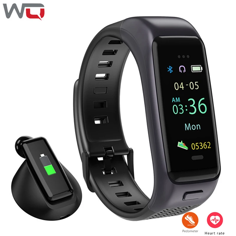

WQ B03 Smart Bracelet Bluetooth Call Earphone Smartband Support Answer Call Music Play Heart Rate Monitor Heart Rate Headset
