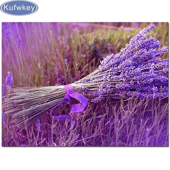 

5D DIY Diamond Painting Painted lavender flowers Mosaic Embroidery Cross stitch Embroidery Crafts Decoration