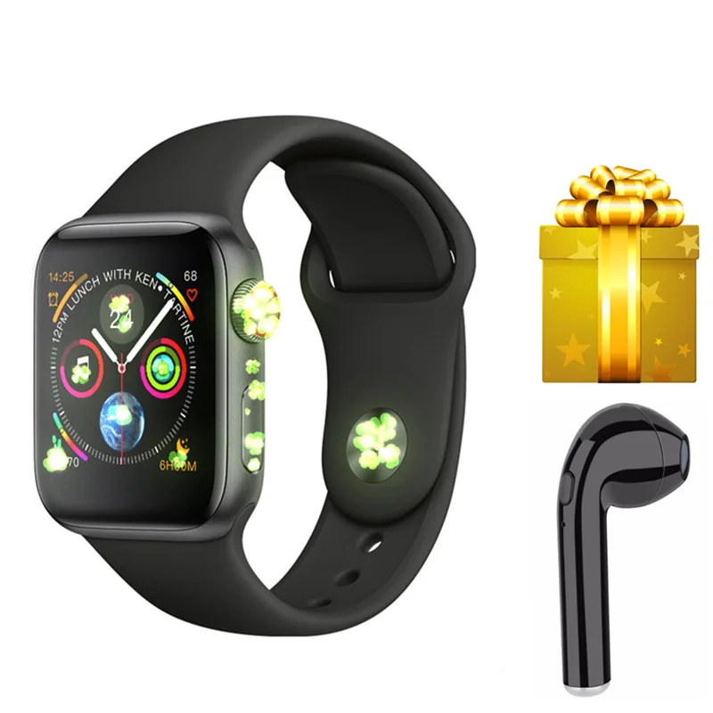 

Luxury bluetooth watch 44mm Series 4 IWO 8 smartwatch clock for ios apple iphone for samsung huawei xiaomi+earphone gift