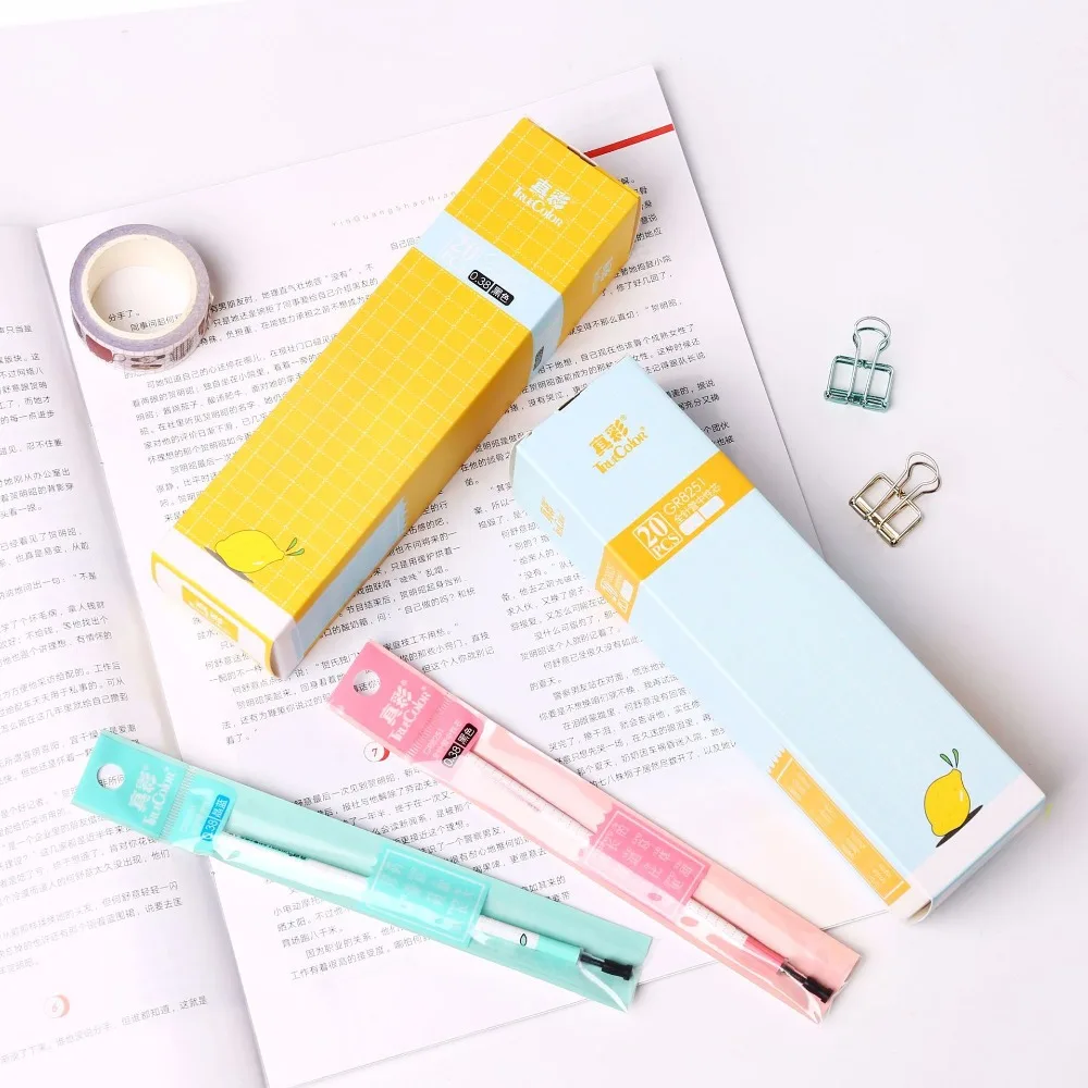 Coloffice kawaii 20 шт./кор. гелевая ручка повторная заливка иглы гель новая 0 38/0 35 мм