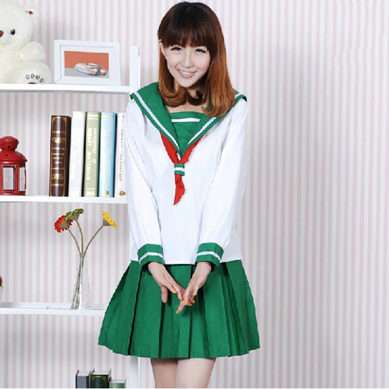 Inuyasha Moneca Stori font b Cosplay b font Skirt Sailor Style Japan School Uniform Lolita Girl