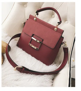

European style Retro Female bag 2019 Fashion New Handbag High quality PU Leather Women bag Big Tote bag Portable Shoulder bags
