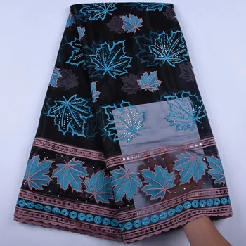 

Cotton Lace Fabric 2019 High Class African French Tulle Lace Fabric With Embroidered Nigerian Milk Silk Lace Fabric A1581