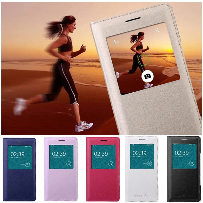 

Smart View Flip case For Samsung galaxy A5 2015 Case original pu leather phone case cover BiNFUL