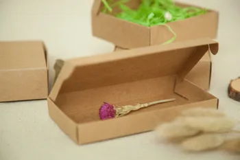 

13.8*6.8*1.8cm Corrugated kraft drawer box candy moon cake box jewelry gift boxes handmade soap boxes 100pcs/lot