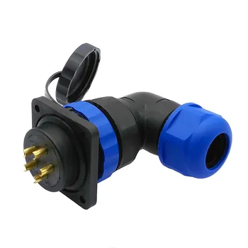 

SP28 waterproof connector 2 pin 3/4/5/6/7/9/10/12/14/16/19/22/24/26Pin IP68 flange socket angle connectors 90 degree elbow