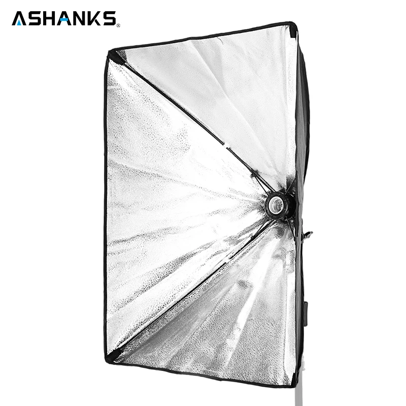 ASHNAKS Softbox Light Kit 50x70cm Photo Studio Tent with Single Lamp Holder for E27 Continuous Lighting Photographic Equipment