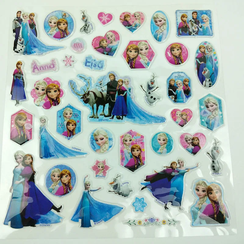 4 pcs/set frozen elsa and Anna Sticker 3D Cartoon Princess Sophia cars Classic Toys for kids gift 4 pcs/set frozen elsa and Anna Sticker 3D Cartoon Princess Sophia cars Classic Toys for kids gift
