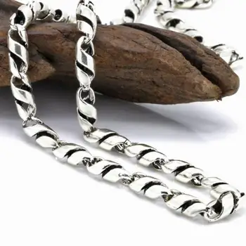 4mm 925 Sterling Silver men's Classic Retro Thai Silver Twist Tube Necklace
4mm 925 Sterling Silver men's Classic Retro Thai Silver Twist Tube Necklace