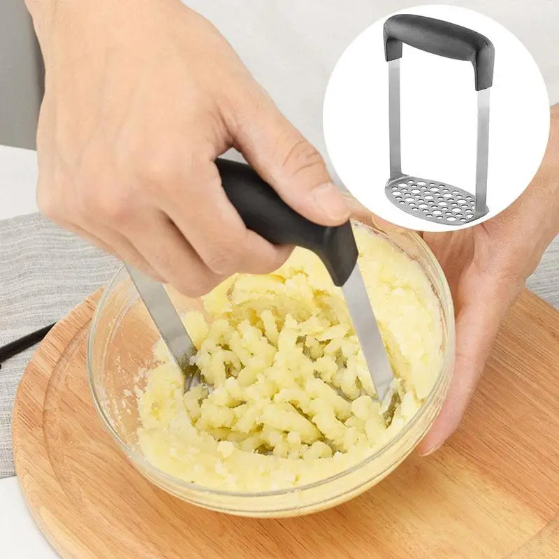 

2019 Stainless Steel Potato Press Masher Crush Kitchen Tools for Smooth Mashed Potatoes Vegetables and Fruits Mashers Ricers