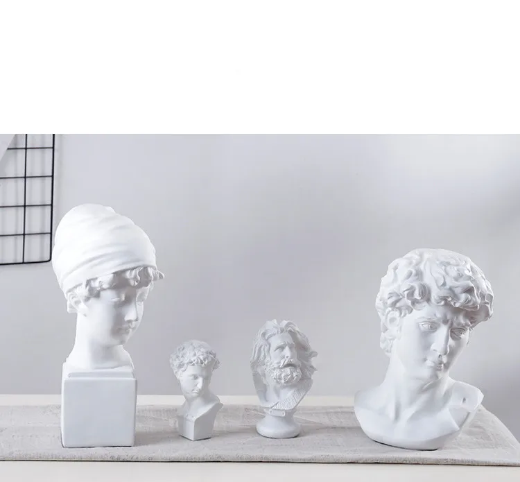 

1PC European Greek Character Bust Sketch Resin Ornaments Simulation Venus Character Sculpture Desktop Crafts Home Decor JL 259
