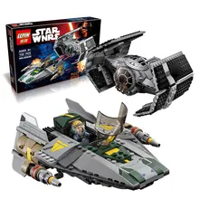 722Pcs 05030 LEPIN Star Wars Vader Tie Advanced VS A-wing Starfighter 75150 Building Blocks Compatible with STAR WARS Toy