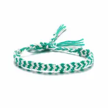 Summer Bohemian Adjustable Braided Anklet on Leg Bracelet Women Handmade Rope Cotton Weave Chain Bracelet Beach Jewelry Female
