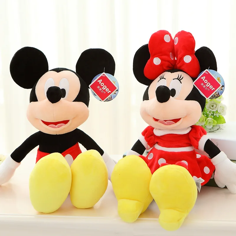 1 шт. disney 30 см аниме Микки Маус Минни мягкая плюшевая игрушка ребенок Kawaii кукла Рождество подарок на день рождения Дети Девочка
