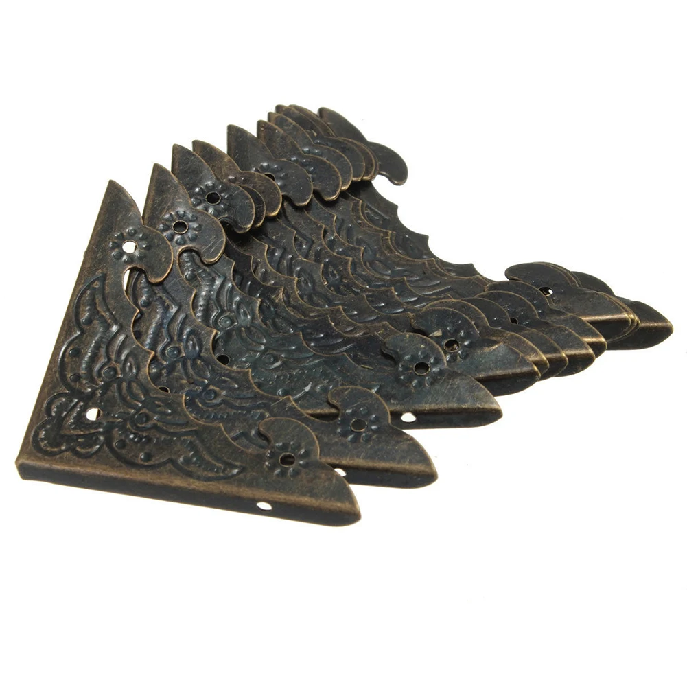 12 x Antique Jewelry Wine Case Wooden Box Feet Leg Corner Protectorin