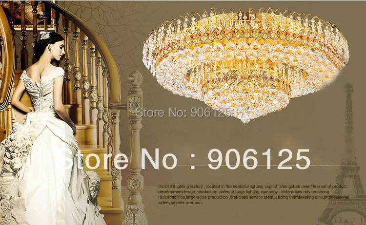 

31.4 inches Tranquil Gold Crystal Ceiling Light Chrome Crystal Ceiling Light Fixture Guaranteed 100%+Free Shipping!