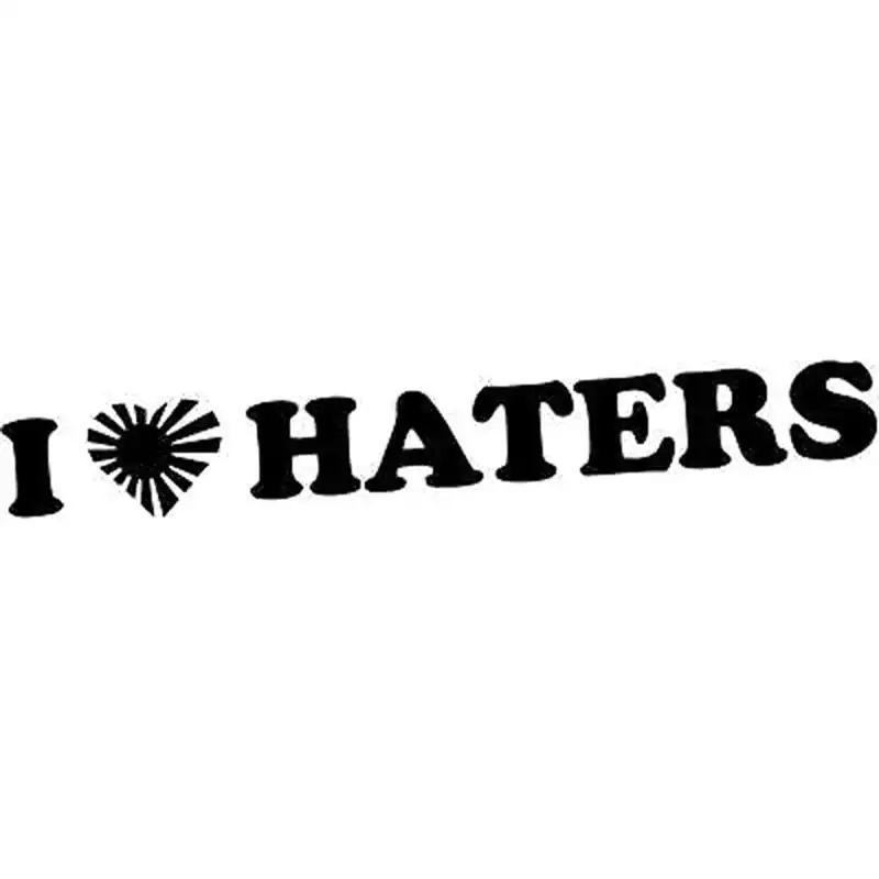 x3 5cm I Love Haters Interesting Car Styling Vinyl Decal Car Sticker Car Accessories S8 0417 Car Accessories Car Stickersticker Car Aliexpress