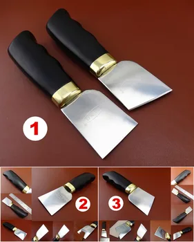 

3kinds Leather Craft All Purpose Straight & Angular Skiver Trim Cut Cutter Knife Tool - Edger Creaser Groover Punch Beveler Awl