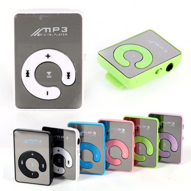 

Colorful Portable Walkman New Mini Mirror Clip USB Digital Mp3 Music Player Support 8GB SD TF Card