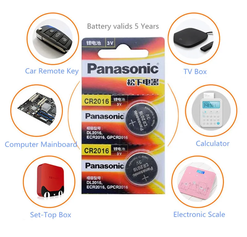 Panasonic Высокое качество литиевая батарея 5 шт./лот 3 в Li-Ion cr2016 кнопка батареи часы монета батареи cr DL2016 ECR2016 GPCR