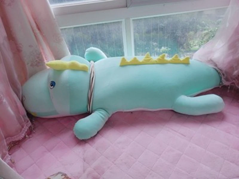 Dorimytrader kawaii crocodile plush toy doll giant animal alligator sleeping cushion bed pillow girl cute birthday gift 120cm 150cm DY50545 (6)