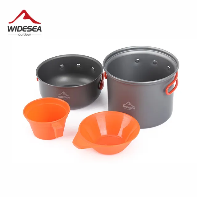 Widesea camping tableware cup bowl outdoor cooking set camping cookware travel tableware pincin set hiking cooking utensils 1