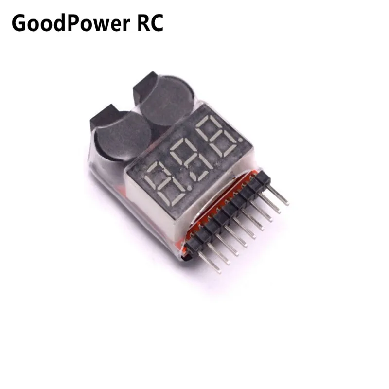 

3.7-30V 1-8S Lipo/Li-ion/Fe Battery Voltage 2IN1 Tester Low Voltage Buzzer Alarm