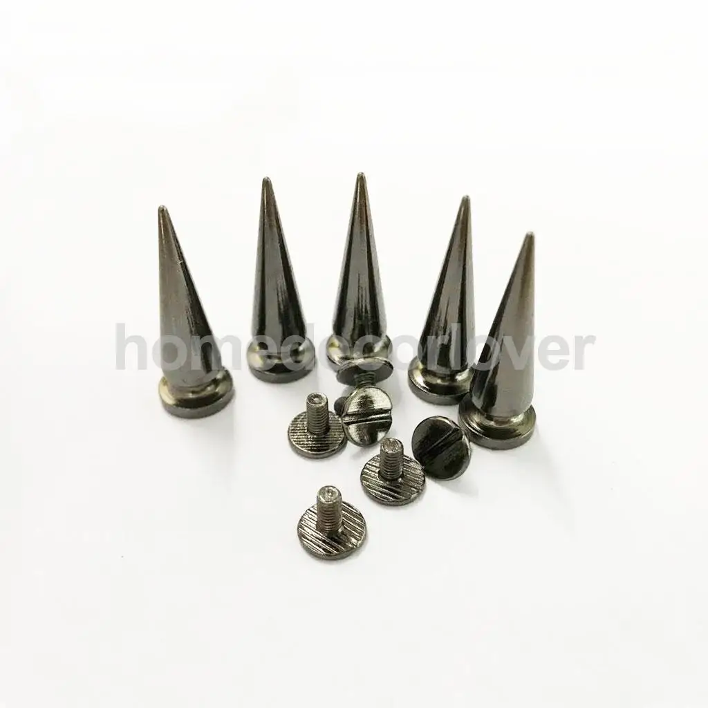 10pcs Copper Cone Screw Stud Leather Craft Spike Rivets Shoe Clothing Decoration