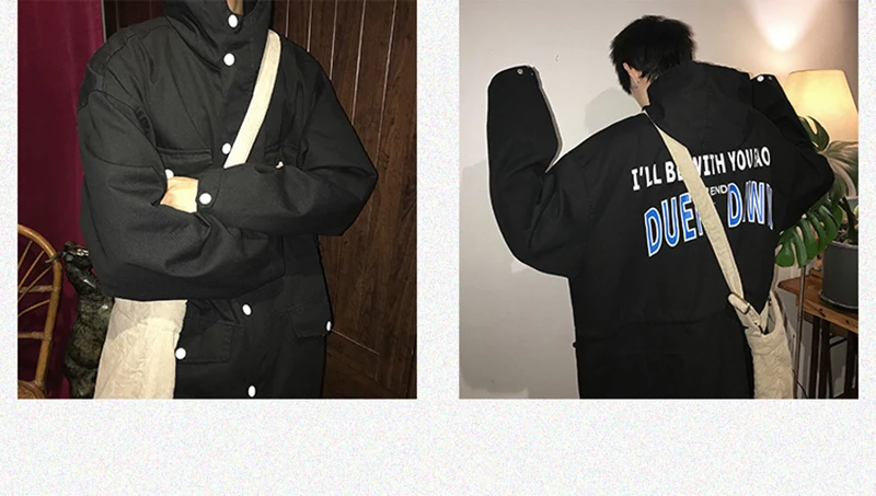Mens Long Hooded Trench Coat Casual Spring Windbreaker Coat Men Korean Overcoat Hip Hop   (7)