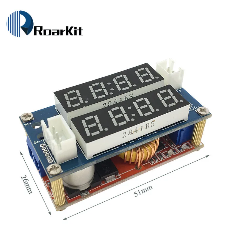 2 в 1 XL4015 DC-DC 5A постоянного тока литиевое зарядное устройство батарея понижающая зарядная плата светодиодный преобразователь питания литиевый модуль - Цвет: with Voltmeter