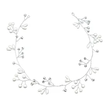 Элегантные волосы украшения Хрустальная корона Цветочная красота Свадебные украшения для головы имитация жемчуга Аксессуары для волос для невесты 35 см 50 см 100 см