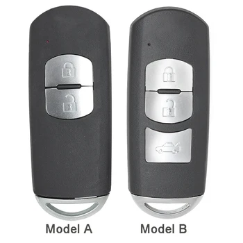 Keyforkess 10x per Mazda 3 6 CX-5 sostituzione 2/ 3/ 2 1/ 4 pulsante Smart Remote Car Key Shell Case Fob Red Hold con lama non tagliata - KEYECU 10x per Mazda 3 6 CX 5 sostituzione 2 3 2 1 4 pulsante