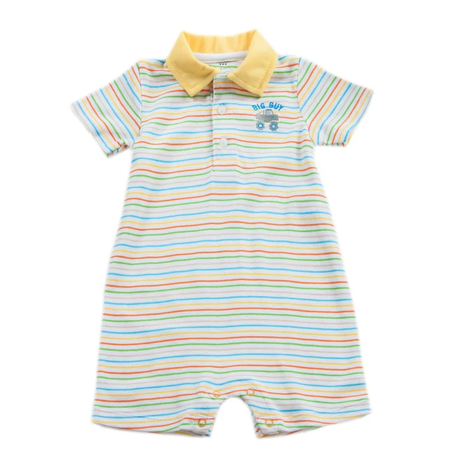 100 Cotton Baby Romper Short Sleeves Baby Boy Clothing Summer