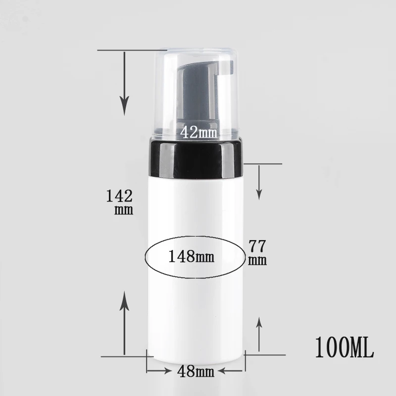 10pcs/lot Empty 100ml PET Frosted Face Cleanser Foam Mousse Bottle Press Style Shampoo Soap Hand Washing Refillable Bottles