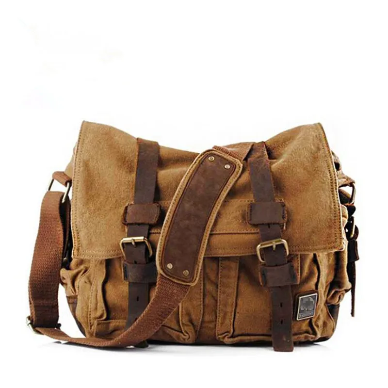 

2018 Fashion New Men's Flap Messenger Bag Retro Shoulder Bag Casual Genuine Leather Small Crossbody Bag male Travel Bags