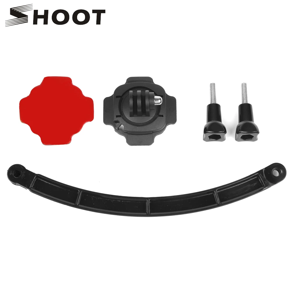 

SHOOT Motorcycle Bike Helmet Extension Arm Kit 360 Rotation Mount Base for GoPro Hero 7 6 5 Yi 4k Sjcam Action Camera Accessory