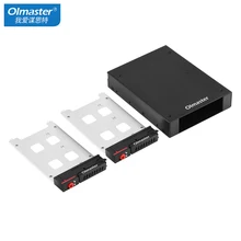 OImaster Внутренний двойной отсек 2," SATA HDD/SSD Mobile Rack для 3,5" отсек гибких дисков ПК