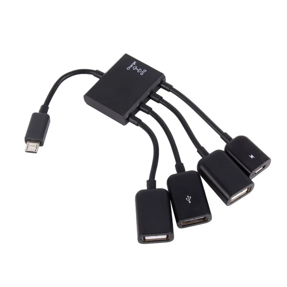 4 порта OTG Micro USB Hub power Charging type-C 4 в 1 OTG переходник-разветвитель разъем для ThinkPad клавиатуры смартфона