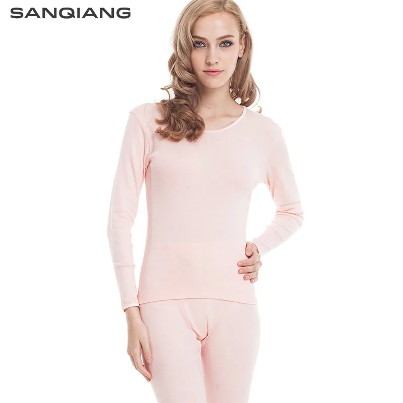 SANQIANG 100 Cotton Winter Underwear Women Warm Thermal Underwear Long