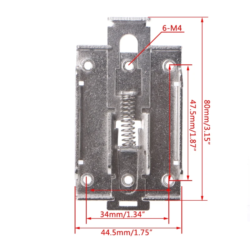 

3 Pcs Single Phase SSR 35mm DIN Rail Fixed Solid State Relay Clip Clamp w./ 6 Mounting Screws