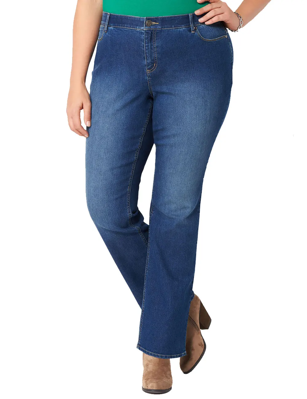 Chicwe Women's Plus Size Stretch Curvy Fit Jeans Large Size Big Size