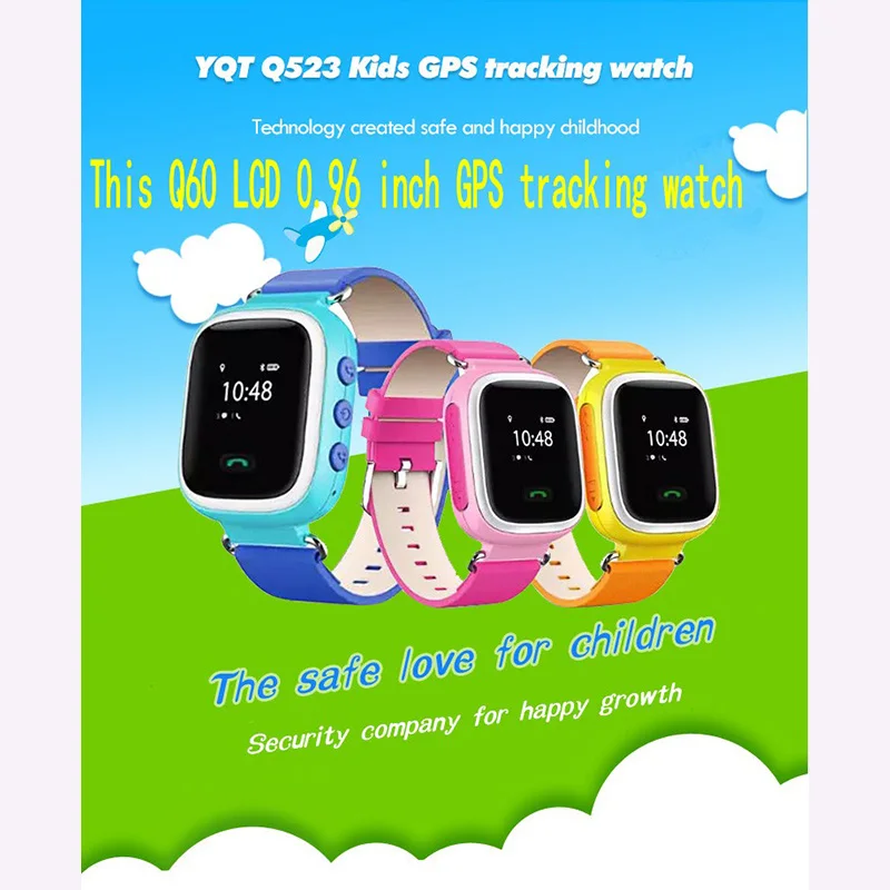 

2018 HOT GPS Tracker Watch Kids old man Safe GPS Watch 0.96 inch LCD smart SOS Call Finder Locator Tracker Anti Lost Q60 1pcs