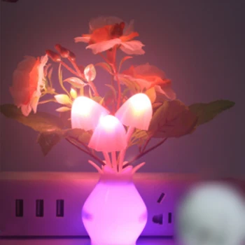 LED Night Light Mushroom Wall Lamp