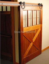 5/6/6.6/10FT Black Rustic New horseshoe sliding barn door track hardware