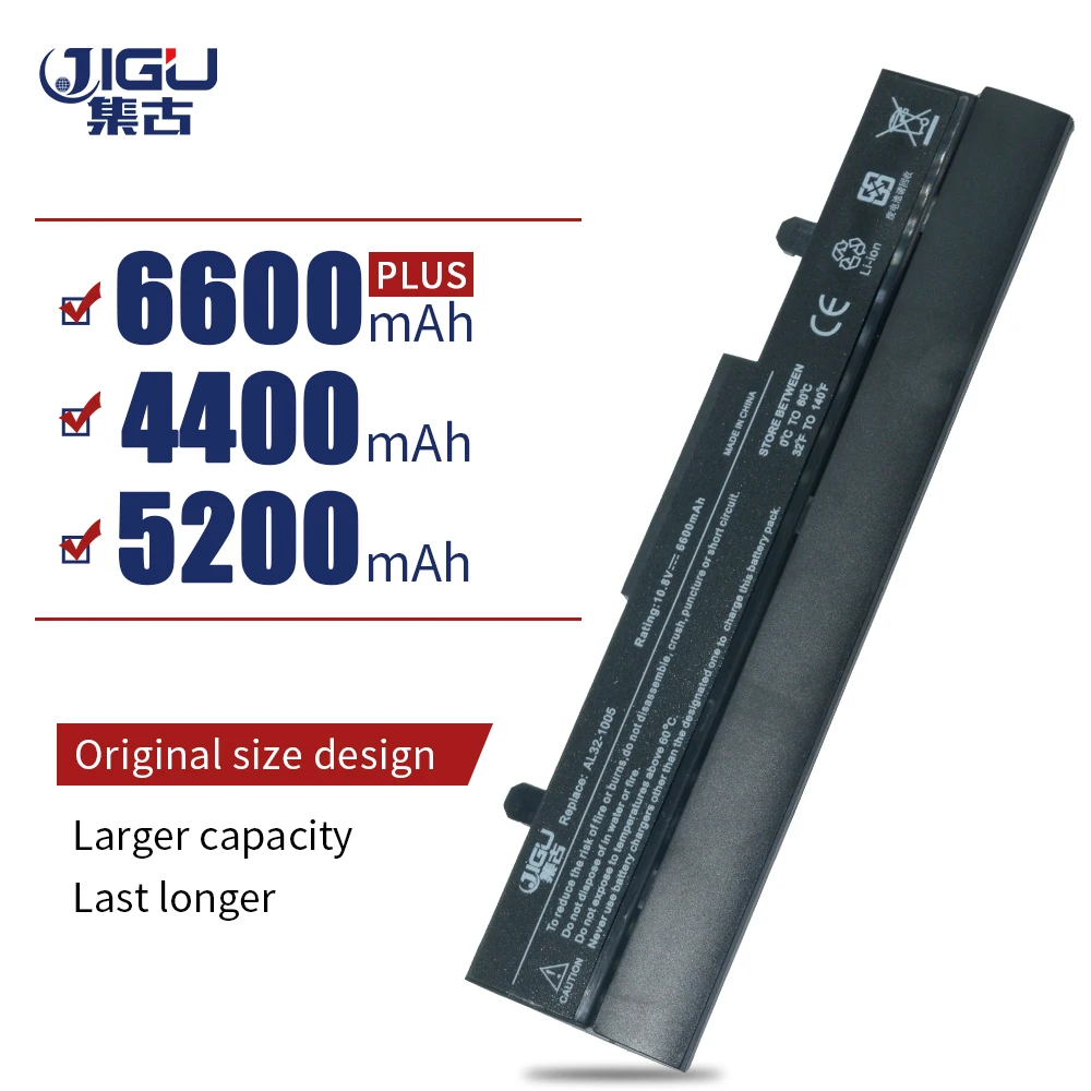 Аккумулятор для ноутбука JIGU новый AL31 1005 Asus EEE PC Eeepc 1005HA A 1005H 1005HAB Series Black|new laptop