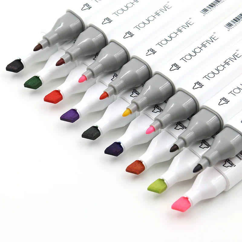 

TouchFIVE 168/30/36 Colors Pen Dual Head Double Art Marker Set Sketch Markers Brush Pen for Manga Draw Art Supplies