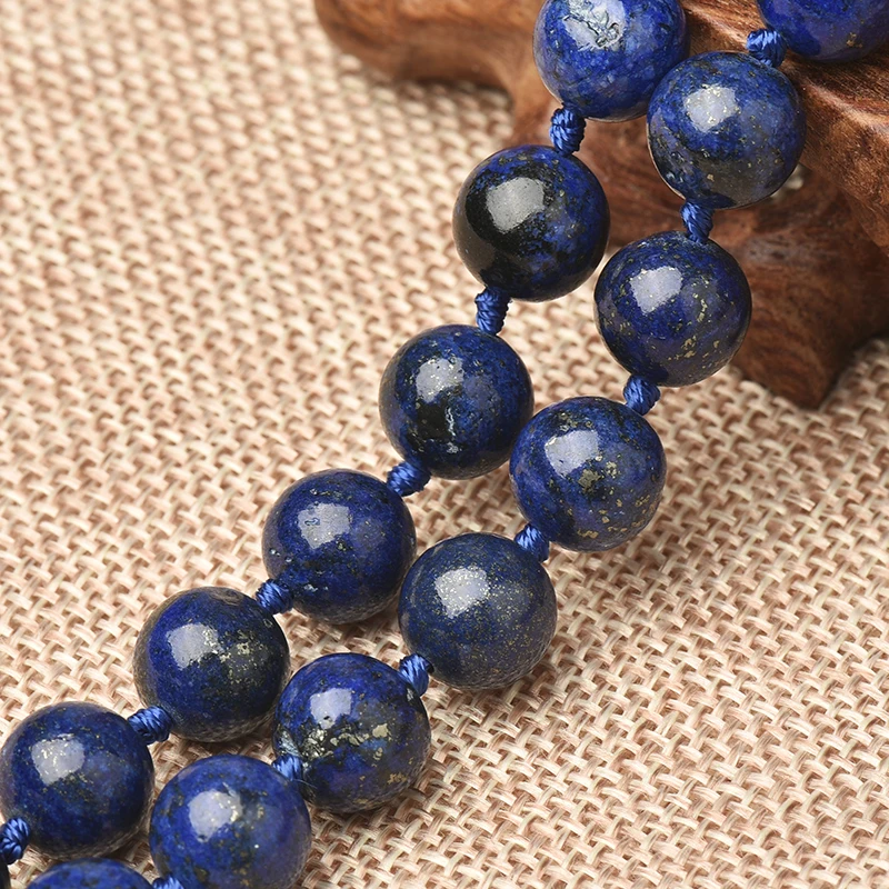 

Glittering Dark Blue 10mm Lapis Lazuli Stone Suitable For Necklace 18inch Jewelry Craft Supply For Noble Character H410