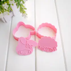 2 шт./компл. 3D Мелодия Торт Cookie Mold Cutter Fondant выпечки инструмент печенье довольно мультфильм Форма печенье формы для выпечки Инструменты H32